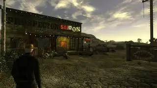 Fallout: New Vegas - Outside Prospector Saloon Ambiance (creaking, birds, wind, footsteps)