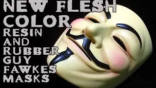 Guy Fawkes Flesh Tone Color Hard Resin and Latex Rubber Masks Anonymous BlackBlok.com Review