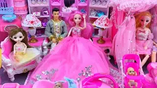 18 Minutes Satisfying With Unboxing Barbie Princess Bed House Play Set Review Toys｜ASMR