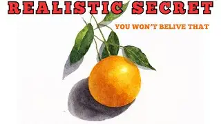 The Secret to Realistic Textures: Painting an Orange in Watercolor ✨🍊|Step By Step Tutorial 