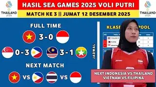 Hasil Sea Games 2025 Voli Putri - Indonesia vs Vietnam - Klasemen Sea Games 2025 Voli Putri