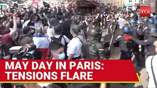Paris May Day Rally Turns Violent; French Police, Protesters Clash | Unruly Scenes Caught On Cam