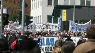 Hansa Rostock Fandemo in Hamburg 22.04.2012 Hansa Rostock gegen St. Pauli