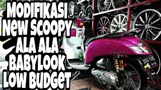 Modifikasi New Scoopy Babylook Style Versi Low Budget Super Pink