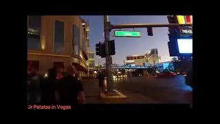 Jr Patatas , of Netizens walking these pandemic days at Vegas strip during nighttime.