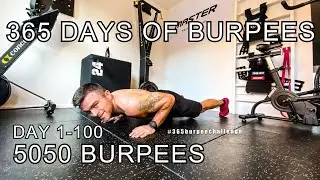 First 100 days of the one year burpees challenge (5050 burpees) #365burpeechallenge