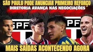 SPFC DEVE ANUNCIAR PRIMEIRO REFORÇO - MEIA ATACANTE TAMBÉM CHEGANDO - LISTA DE DISPENSA AUMENTA