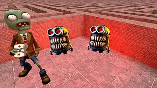 Trying to Escape Maze & Ragdoll Falls with SWEET TOOTH MINION Nextbot | Garry's Mod