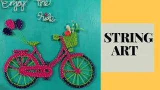 String art |How to make string art bike | Wall decor ideas