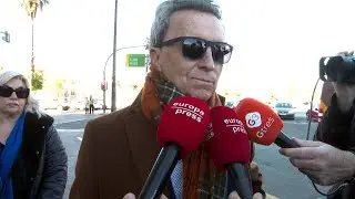 Ortega Cano presente en la misa por Arévalo: 