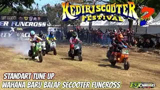 BALAP VESPA FUNCROSS‼️ STANDART TUNE UP‼️BANYAK PEMBALAP MOTOCROSS YANG DATENG‼️GOR JAYABAYA KEDIRI