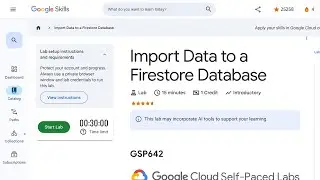 Import Data to a Firestore Database GSP642