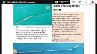 ENT Instruments for MBBS Students. By Dr Sanjit Kumar Mishra.