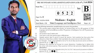 Scholarship Exam Feb 2024/Class 8th/Intellegence Answer key