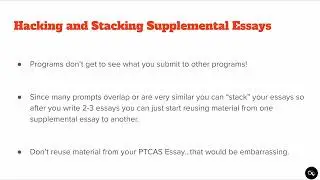 Overwhelmed by the number of pre-PT supplemental essays you have to write? Watch this video!!!