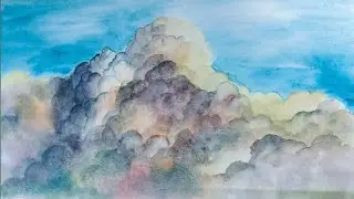 How To Paint Dramatic Clouds!! Dramatic Cloud With Water Colour!!#cloudpainting #dramaticclouds