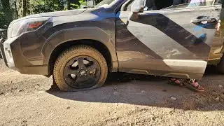 Outback Wilderness gets flat tire on ladies-only trail run in the worst spot!