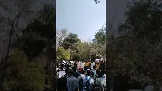today du protest for obe mode exam at art faculty gate...ham leke rahenge obe 🙏