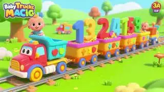 Baby Trucks Magic Number Train | Learn Numbers with Baby Trucks | 1&ndash;20 Counting Song