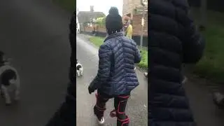 Walking with G Move suit and friends in Cambridgeshire