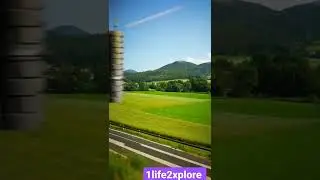 Austria's Countryside View Train Journey#1life2xplore #shorts#ytshorts#youtubeshorts#travel
