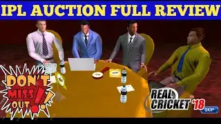 🔥 Real Cricket 18 VIVO IPL AUCTION FULL REVIEW !! All INFORMATION IN THIS VIDEO