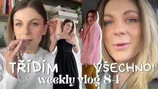 vlog: TŘÍDÍM VŠECHNO OBLEČENÍ! 🥲 nehty, malování pokoje, Snuggs, Makronkovový makeup 😁