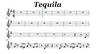 Tequila Tenor Soprano Clarinet Trumpet Sheet Music Backing Track Play Along Partitura