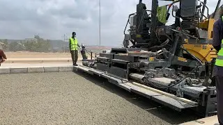Stone Base Layout in Progress on Sansam&ndash;Kuntunse Service Lane | 10-Lane Ofankor&ndash;Nsawam Road Project