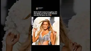 Bella Hadid looked struggling with the wings cuz of her Lyme disease but she still gave her all 😭🩷