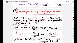 Module - 2 BPUT Syllabus||Convergence of Taylor series and Maclaurin Series||Engineering Mathematics