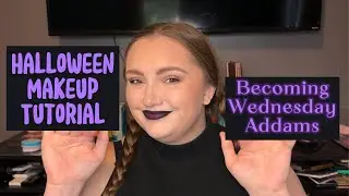 Wednesday Addams Transformation | Full Glam Tutorial #wednesday #makeuptutorial