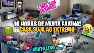 🥵FAXINA COMPLETA/1 MÊS SEM FAXINAR/10 HORAS DE MUITA LIMPEZA/LAVEI A CASA TODA /QUASE DESISTI/MOTIVA