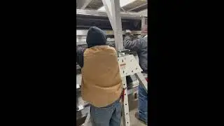 Moving the MONO deck oven Harmony down the stairs, with no major problem!