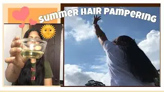 Hot summer hair pampering || oiling hair ||#shorts #anumoorthyvlogs #summerhack