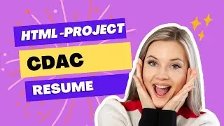 HTML Project in HTML Basic Knowledge|Resume| #codetechwithvivek #cdac
