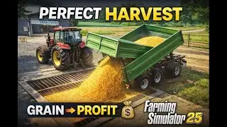 Perfect Harvest Unloading & Selling at selling point🚜💰 | Farming Simulator 25