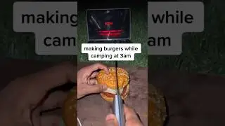 making burgers while camping! 👀 #college #collegelife #cooking #camping