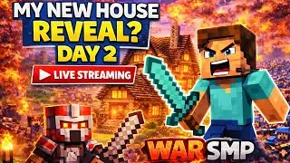 My New House Reveal? Day 2 live streaming war SMP #MinecraftWarSMP#NEWWAR SMP
