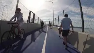 Opening day on the Gov. Mario Cuomo (Tappan Zee) Bridge bike path