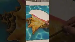 Jean-Baptiste watercolour silk Painting | CARIBBEAN CONCH