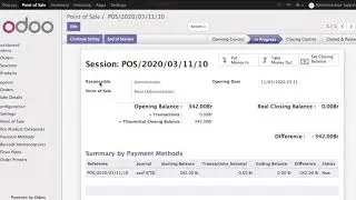 Odoo - POS Session close and validate with PIN