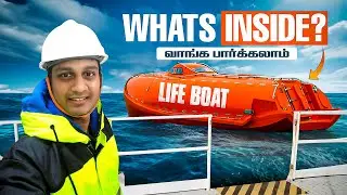 🚢Ship Lifeboat Tour 🤯 If ship sinks we escape from this! Tamil | Sailor Maruthi