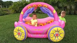Diana Pretend Play with Princess Carriage inflatable Toy