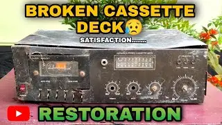 Old Cassette Deck Amplifier Restoration | Vintage cassette player restoration |#deck #cassette #tech