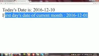 How to get first and last date of current month in PHP