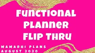 Functional Planner August Flip Through (Kit and Pen Only Spreads)