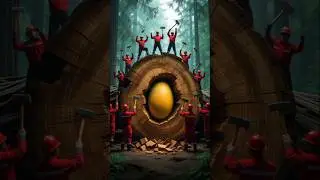 rescue mango 🥭 from giant log 🪵 #fruits #animals #EpicForestScene #mango #shorts #ai