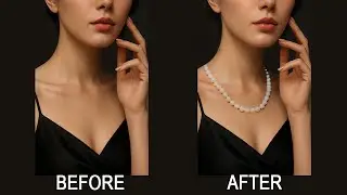 How to blend jewelry using an Auto blend layer in Photoshop