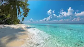 Crystal Clear Ocean Waves 🌊 | Peaceful Tropical Beach Ambience for Relaxation & Sleep [4K UHD]